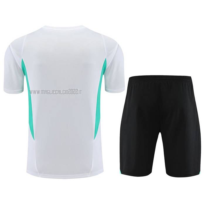 Tuta da Track del Manchester United Manga Corta 2023-2024 Blanco - Pantalon Corto